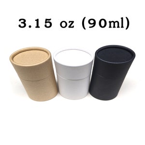 Envases vacíos de cartón OVAL para desodorante - 3,15 oz (90 g), biodegradables, de llenado superior, push-up
