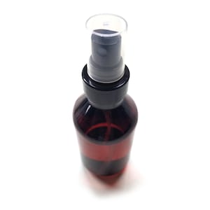 Empty (4 oz) BPA Free Refillable Amber PET Plastic Fine Mist Spray Bottle with Black Fine-Mist Sprayers
