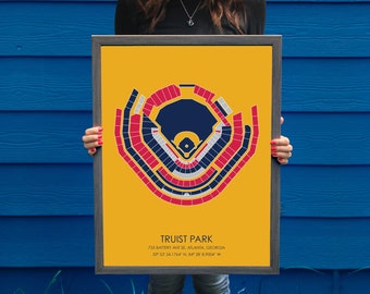 Atlanta Braves // Suntrust Park // Atlanta Braves Art // Atlanta Braves Print // Baseball Art
