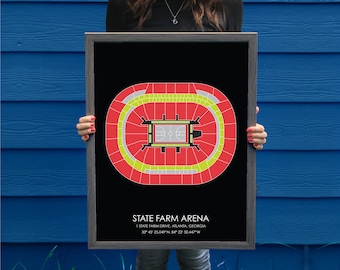 Atlanta Hawks // State Farm Arena // Atlanta Hawks Art // Atlanta Hawks Print // Basketball Art