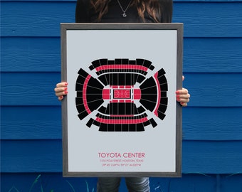 Houston Rockets // Toyota Center // Houston Rockets Art // Houston Rockets Print // Basketball Art