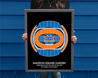 New York Knicks // Madison Square Garden // New York Knicks Art // New York Knicks Print // Basketball Art