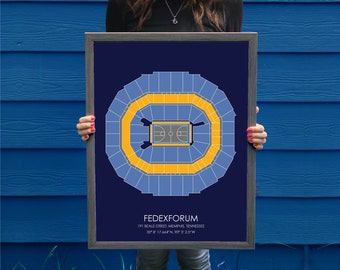 Memphis Grizzlies // FedExForum // Memphis Grizzlies Art // Memphis Grizzlies Print // Basketball Art