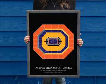 Phoenix Sun // Talking Stick Resort Arena // Phoenix Sun Art // Phoenix Sun Print // Basketball Art