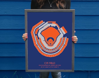 New York Mets // Citi Field // New York Mets Art // New York Mets Print // Baseball Art