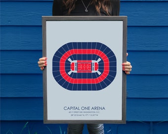 Washington Wizards // Capital One Arena // Washington Wizards Art // Washington Wizards Print // Basketball Art