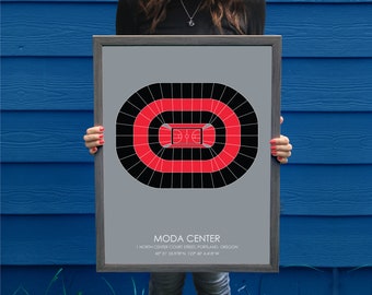 Portland Trailblazers // Moda Center // Portland Trailblazers Art // Portland Trailblazers Print // Basketball Art