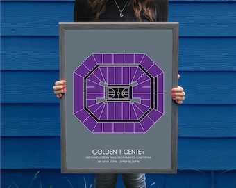 Sacramento Kings // Golden 1 Center // Sacramento Kings Art // Sacramento Kings Print // Basketball Art