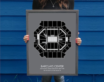 Brooklyn Nets // Barclays Center // Brooklyn Nets Art // Brooklyn Nets Print // Basketball Art