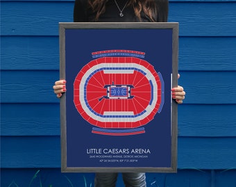 Detroit Pistons // Little Caesars Arena // Detroit Pistons Art // Detroit Pistons Print // Basketball Art