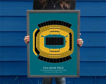 Jacksonville Jaguars // Lucas Oil Stadium // Jacksonville Jaguars Art // Jacksonville Jaguars Print // Football Art