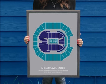 Carolina Hornets // Spectrum Center // Carolina Hornets Art // Carolina Hornets Print // Basketball Art