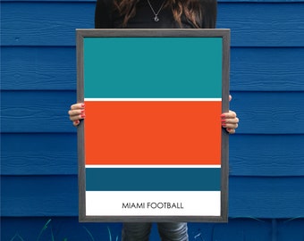 Miami Dolphins // Hard Rock Stadium // Miami Dolphins Art // Miami Dolphins Print // Football Art