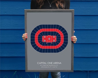 Washington Capitals // Capital One Arena // Washington Capitals Art // Washington Capitals Print // Hockey Art