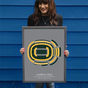 Green Bay Packers // Lambeau Field // Green Bay Packers Art // Green Bay Packers Print // Football Art