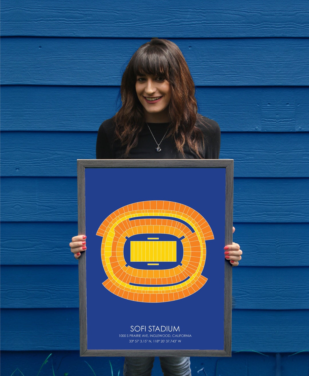 Los Angeles Rams // Sofi Stadium // Los Angeles Rams Art // Los Angeles ...