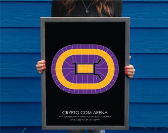 Los Angeles Lakers // Crypto.com Arena // Los Angeles Lakers Art // Los Angeles Lakers Print // Basketball Art