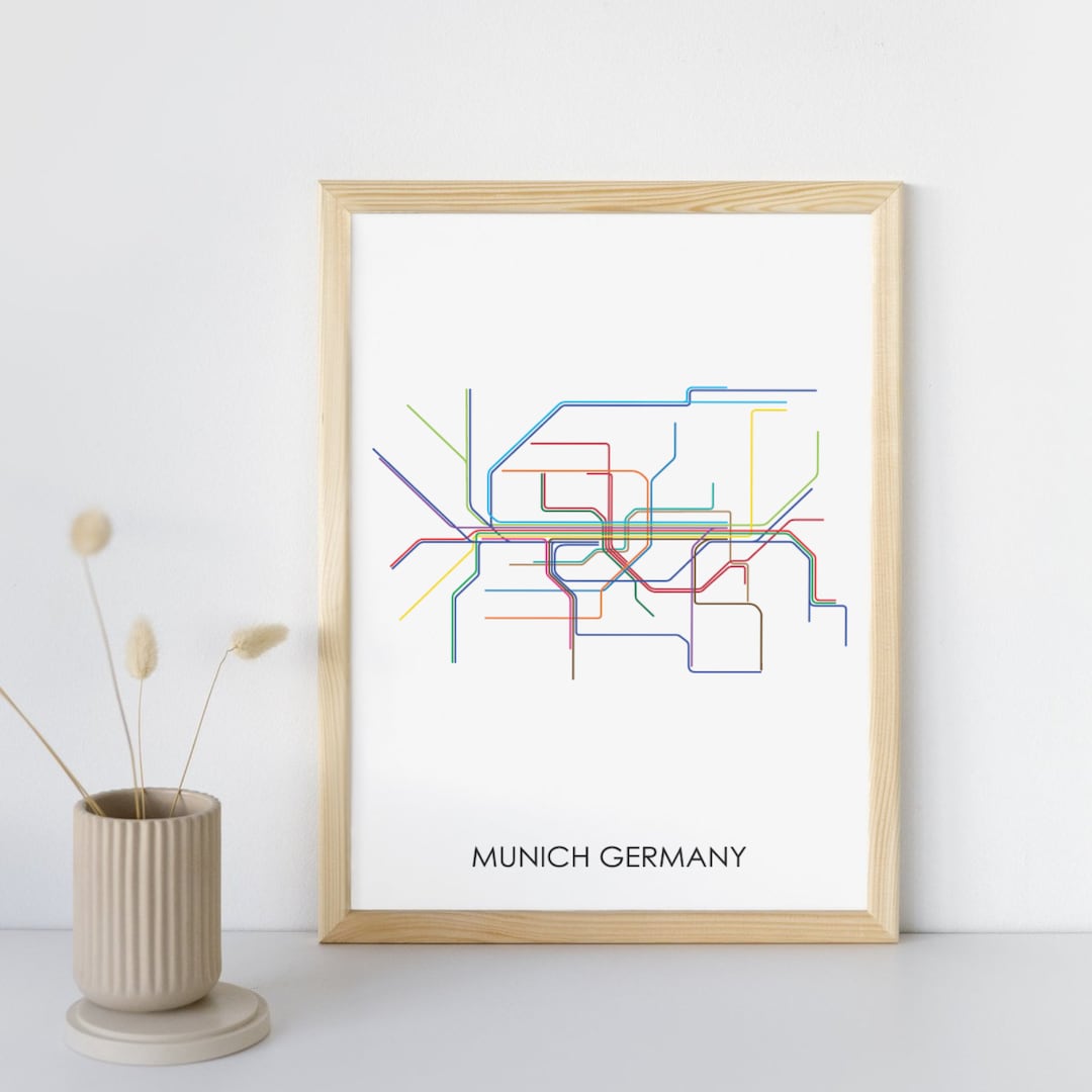 Munich Subway // Munich Metro Map // Munich Map // Munich Art ...