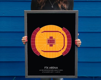 Miami Heat // FTX Arena // Miami Heat Art // Miami Heat Print // Basketball Art