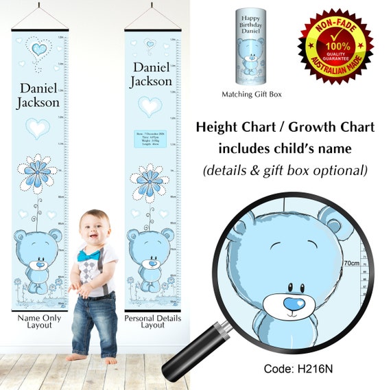 Teddy Bear Baby Boys Growth Chart