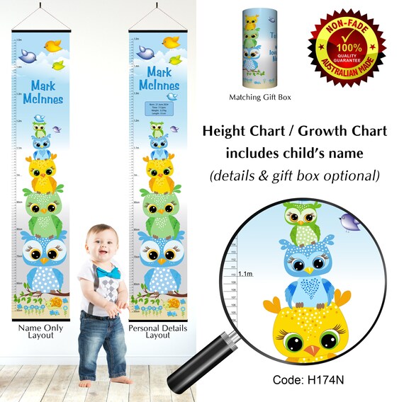 Personalised Height Chart For Boys
