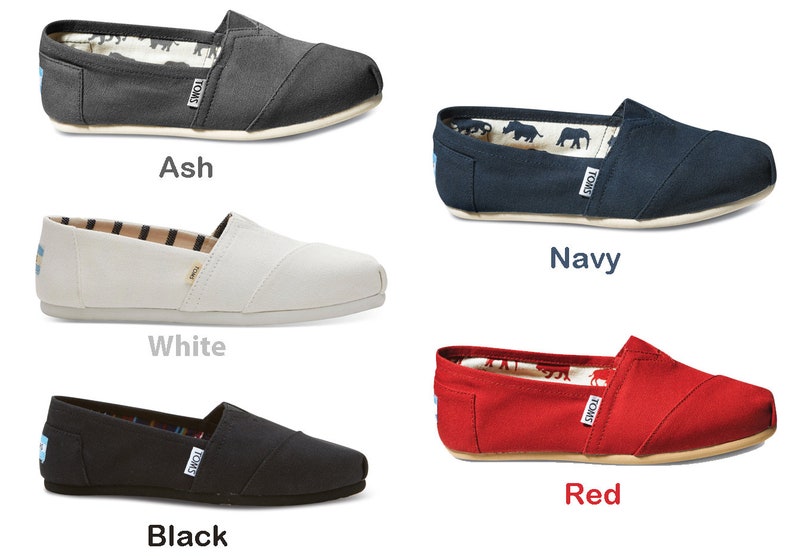 Custom TOMS Painted Shoes Choose Your Design Hand Painted TOMS Shoes Customizable Flats Canvas Ash Natural Black Olive Navy Unisex Footwear image 3