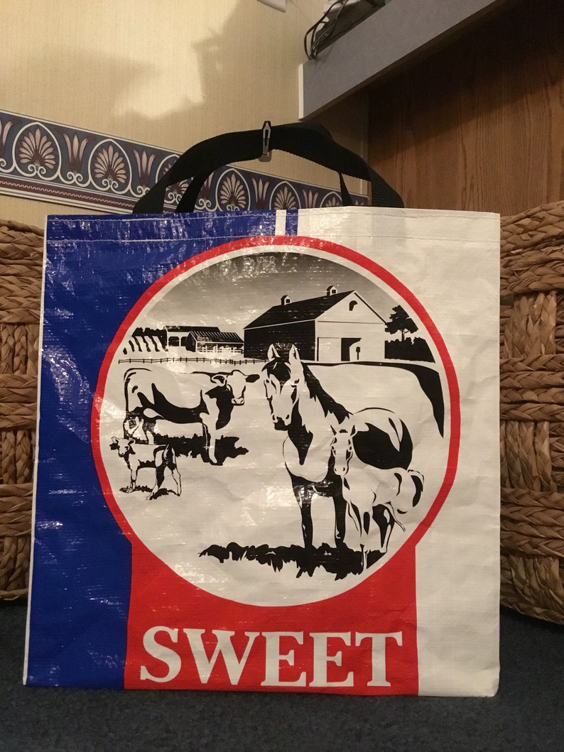 Recycled Repurposed Horse Feed BagGROCERY BAG Reusable Bag Etsy