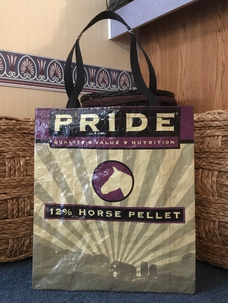 Recycled Repurposed Horse Feed Bag GROCERY BAG Reusable Etsy