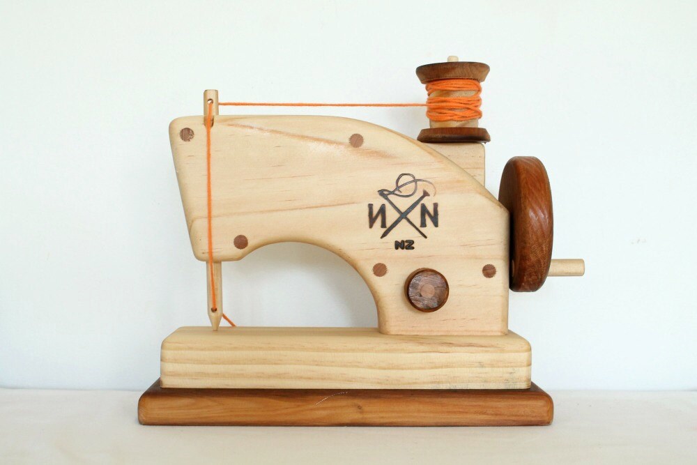 Wooden Toy Sewing Machine Etsy