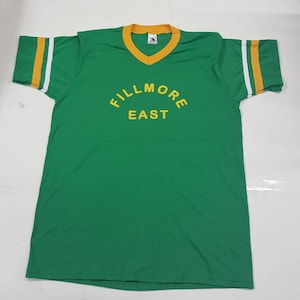 Camiseta retro Fillmore Este/Oeste/Verde