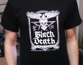 Black Death t-shirt Malt Liquor Shirt Dr Johnny Fever WKRP