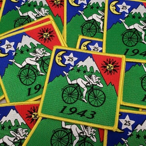 Bicycle Day Trip 1943 Albert Hofmann Embroidered Patch Excellent Quality!