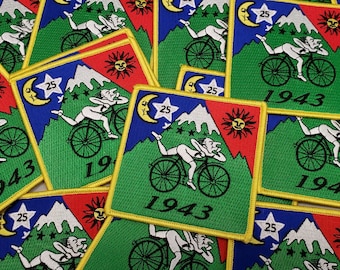 Bicycle Day Trip 1943 Albert Hofmann Embroidered Patch Excellent Quality!