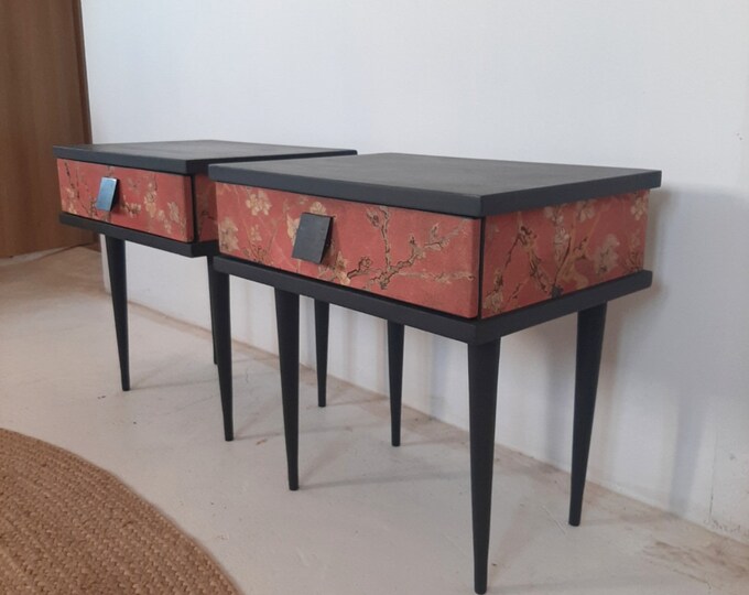 Mcm Minimalist Pair Of Bedside Tables Upcycled Photo Inspiration