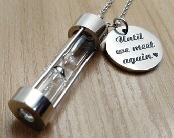 Hourglass Urn Necklace: Stainless Steel Memorial Keepsake, Ashes Holder