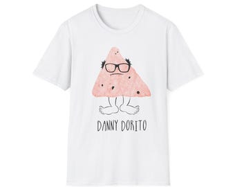 Danny Dorito character T-Shirt | funny chip illustration, glasses snack tee