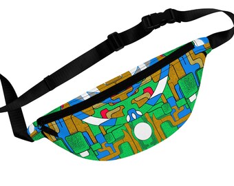 Colorful Geometric Mask Face Pattern Fanny Pack | Abstract Aztec Print