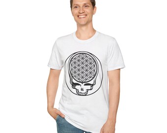 Flower of Life Stealie T-Shirt | Sacred Geometry Grateful Dead Style