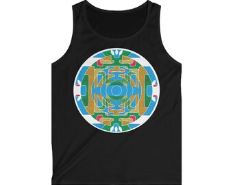 Blue Sky Mandala: Men's Softstyle Tank Top