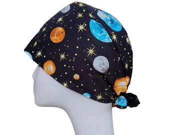 Galaxy Scrub Cap: Handmade Cotton Linen Surgical Hat