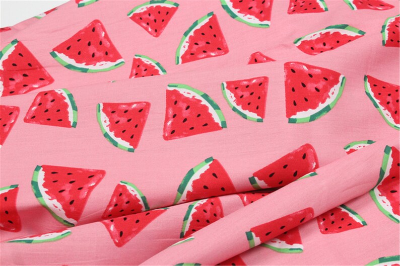 Watermelon Fabric,Home Decor/Drapery/Face Mask/Cap/Hat/Clothing/Apparel/Quilting/Upholstery/Sofa/Chair/Cushion/Pillow/Tablecloth Fabric image 8