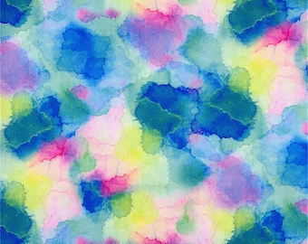 Tecido aquarela, tecido tie-dye, tecido fantasia por meia jarda