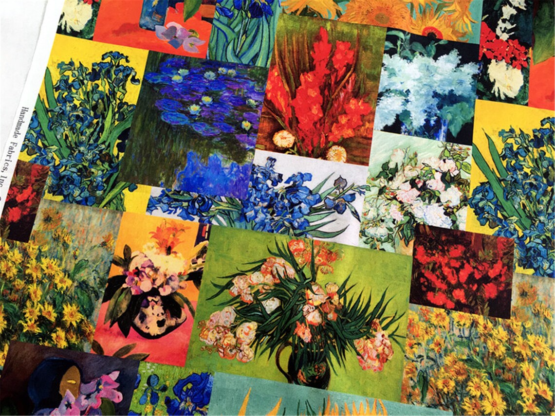 Van Gogh FabricOil Painting Fabric By Half Yard Etsy