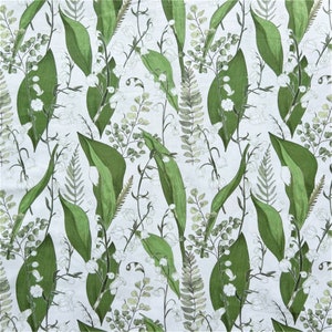 Tissu à fleurs Muguet Muguet, décoration d'intérieur/draperie/vêtements/habillement/Matelasine/rembourrage/canapé/chaise/coussin/tissu pour nappe