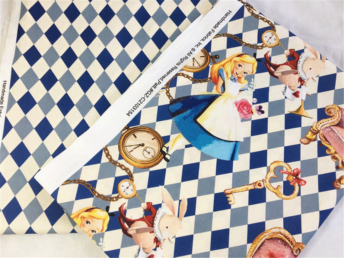 Alice FabricAlice in Wonderland FabricDiamond FabricFantasy Etsy