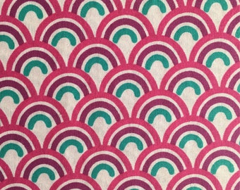 Rainbow Cotton Fabric,Quilting/Upholstery/Sofa/Chair/Cushion/Pillow/Tablecloth/Home Decor/Drapery/Face Mask/Cap/Hat/Clothing/Apparel Fabric