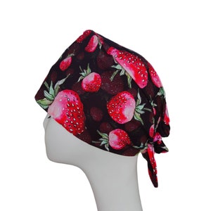 Sombrero quirúrgico de fresa, tapas de exfoliación de frutas, gorra quirúrgica de verano, sombrero de exfoliación de mujer, gorras quirúrgicas de frutas, gorra de exfoliación de verano, gorra médica de verano
