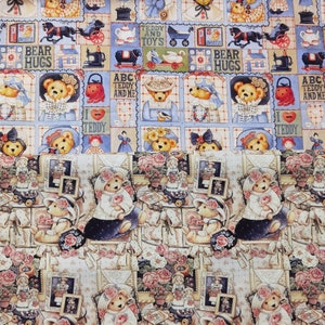 Bear Fabric,Fantasy Fabric,Lolita Fabric,Vintage Fabric,Quilting/Upholstery/Sofa/Chair/Cushion/Home Decor/Drapery/Clothing/Apparel Fabric