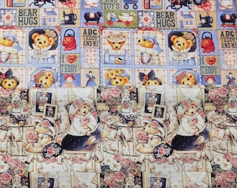 Bear Fabric,Fantasy Fabric,Lolita Fabric,Vintage Fabric,Quilting/Upholstery/Sofa/Chair/Cushion/Home Decor/Drapery/Clothing/Apparel Fabric