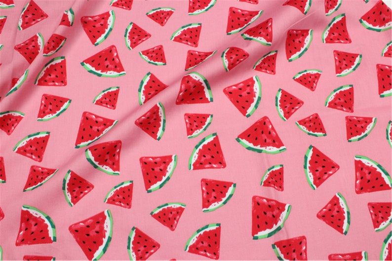 Watermelon Fabric,Home Decor/Drapery/Face Mask/Cap/Hat/Clothing/Apparel/Quilting/Upholstery/Sofa/Chair/Cushion/Pillow/Tablecloth Fabric Pink